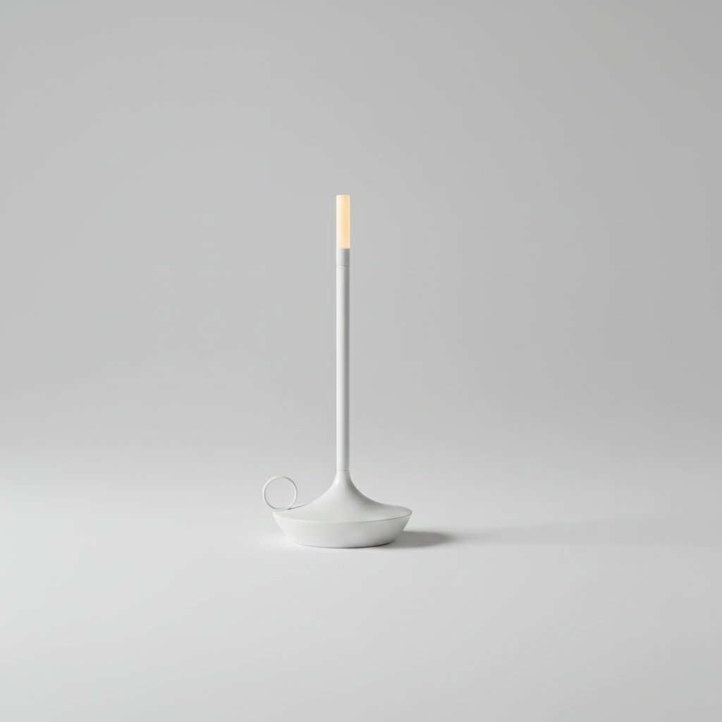 Portable Aluminium Table Lamp with Warm Ambient Light – Cylindrical Design