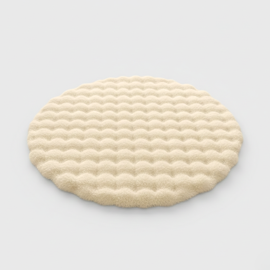 Fluffy Cush Rug 90x90cm – Non-Slip Premium Fleece Area Rug for Living Room