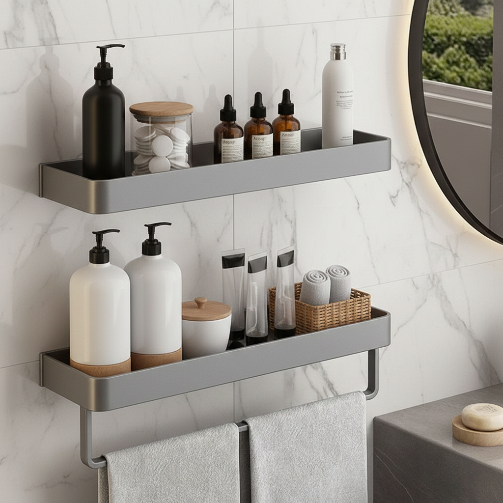 AquaShelf Elegant Wall Shelf - Durable for an Organized Bathroom Interior
