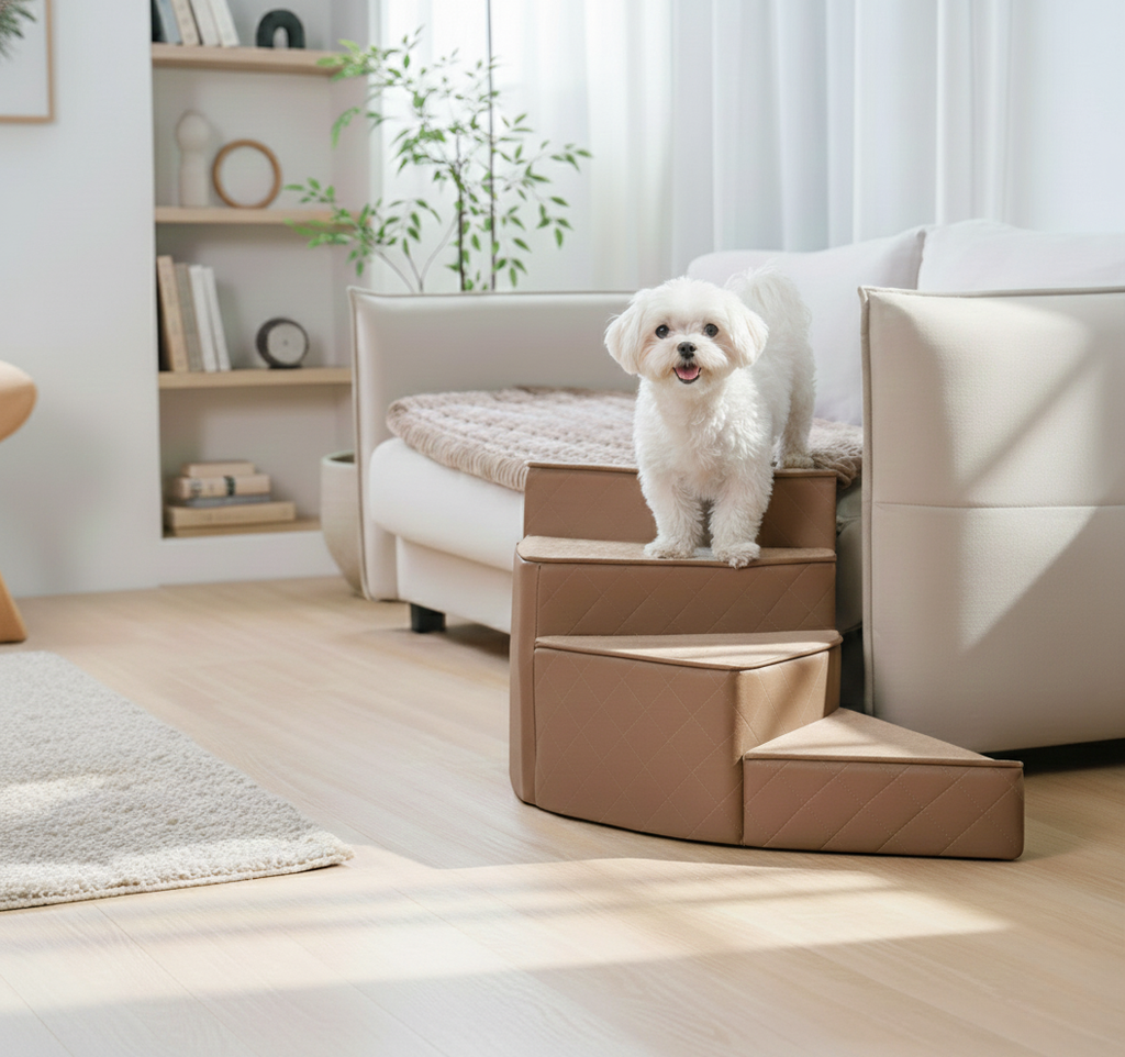 Modern Spiral Pet Stairs - Space-Saving Design