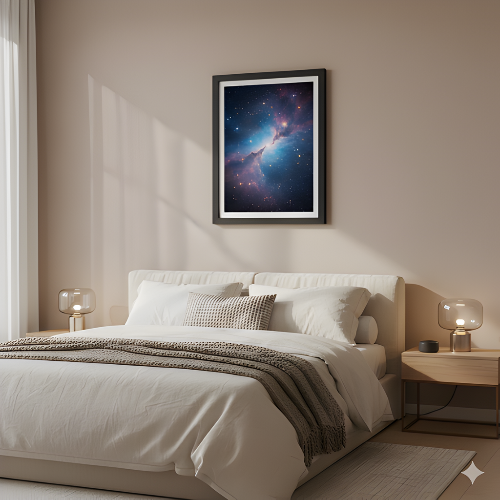 Galaxy Wall Art | Black Frame