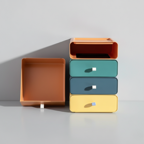 Stackable Storage Box - Colourful Modular Organizer