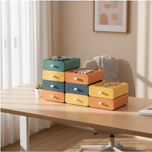 Stackable Storage Box - Colourful Modular Organizer