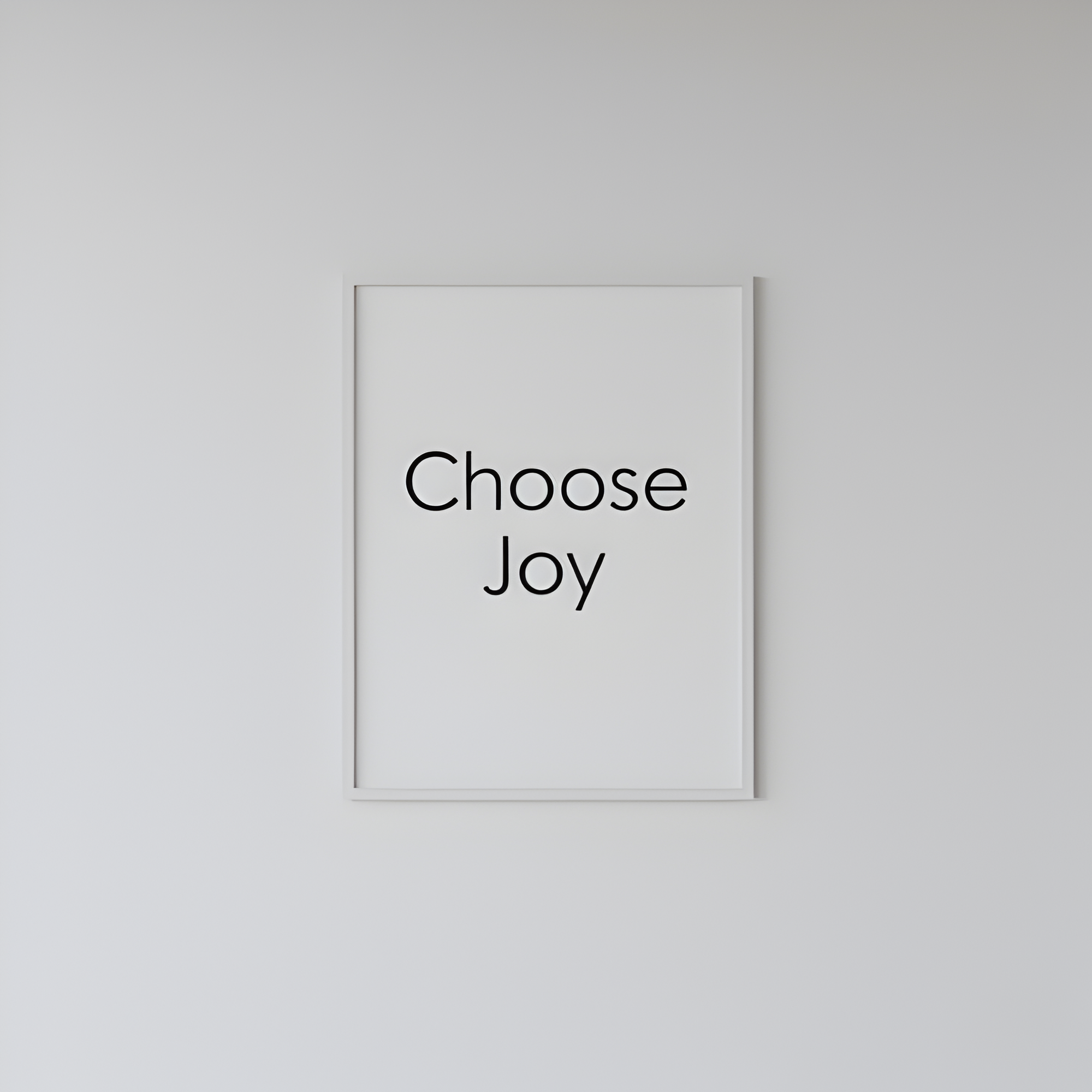 “Choose Joy” Modern Typography | White Frame