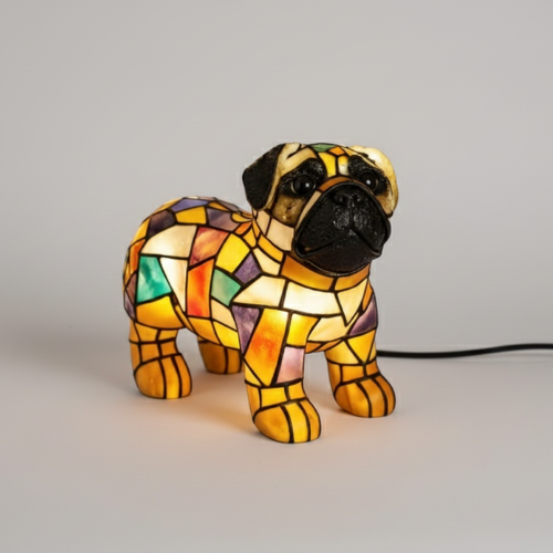 Mosaic Pug Light | Cozy Home Accent