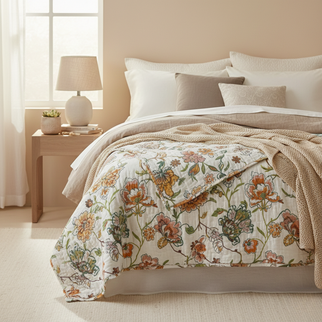 Blanket - Cotton Wildflower Botanical Reverie