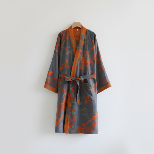 Vintage-Inspired Kimono Robe - Light Everyday Wear