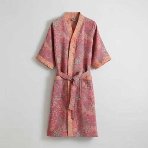 Luxurious Lounge Robe - Vintage-Inspired Floral