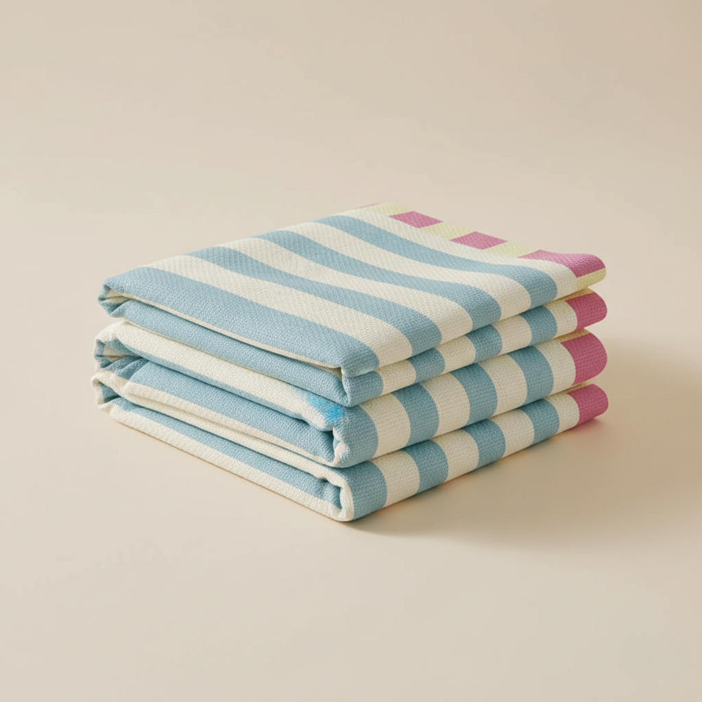 Atelier Pastel Striped Sofa Cover – Soft Microfibre Couch Cover