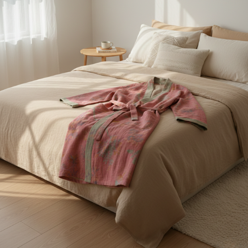 Vintage-Inspired Kimono Robe - Light Everyday Wear