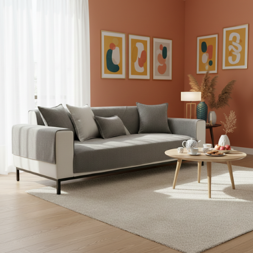 Herringbone Chenille Couch Cover - Stylish Shield for Your Couch