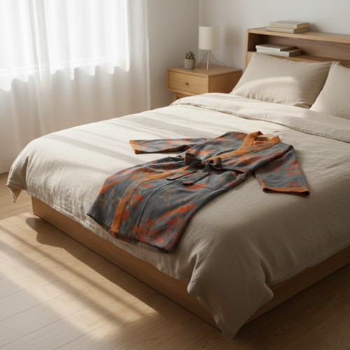 Vintage-Inspired Kimono Robe - Light Everyday Wear