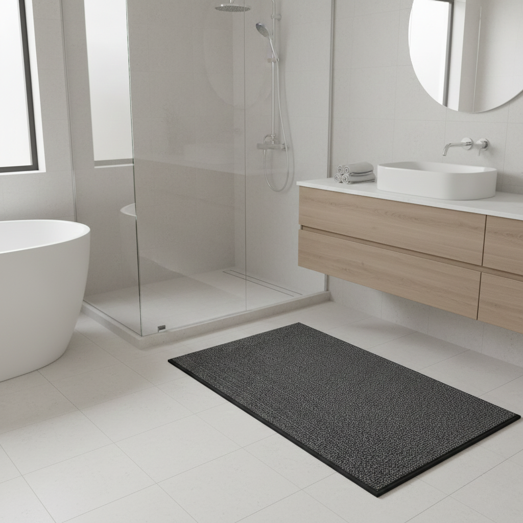 Braided Bath Mat – Soft Non-Slip Bathroom Floor Mat