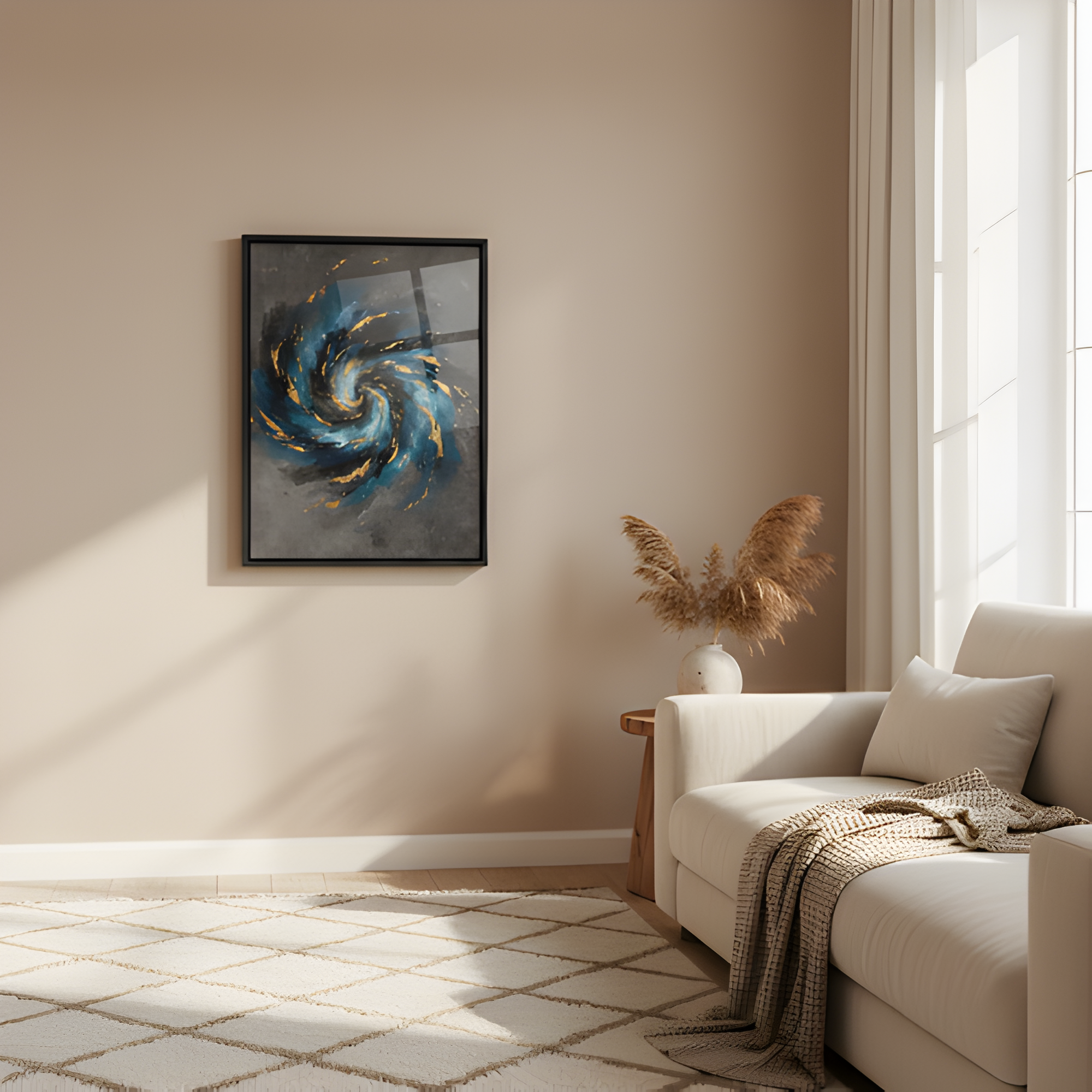 Nebula Star Cluster Print | Black Frame