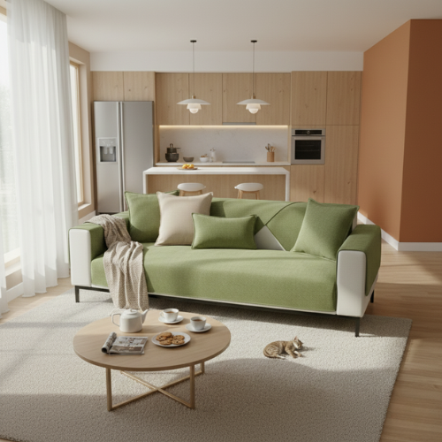 Herringbone Chenille Couch Cover - Stylish Shield for Your Couch