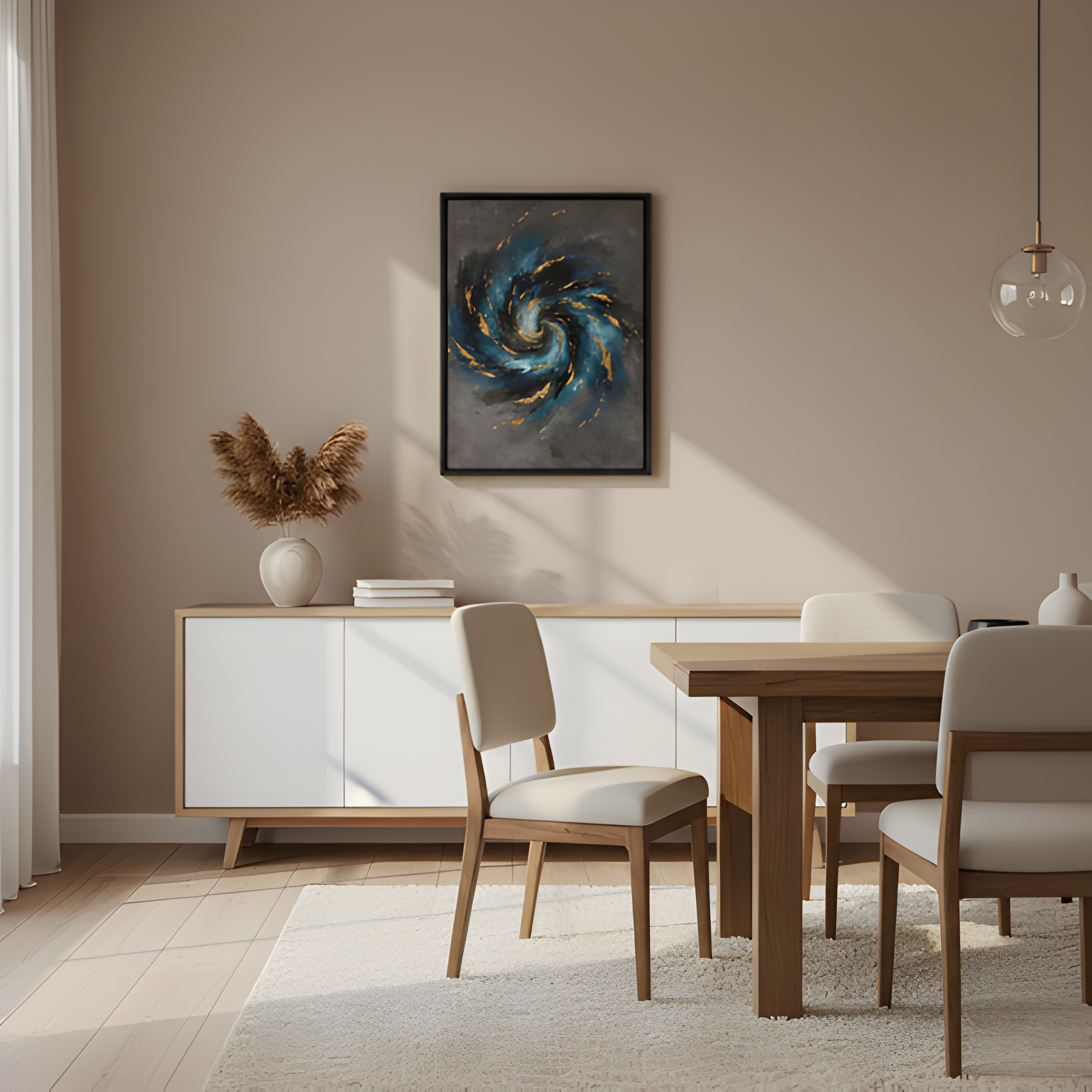 Nebula Star Cluster Print | Black Frame