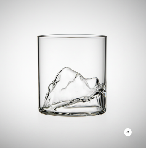 Crystal Peak Whiskey Glass - Sculpted Japanese Design