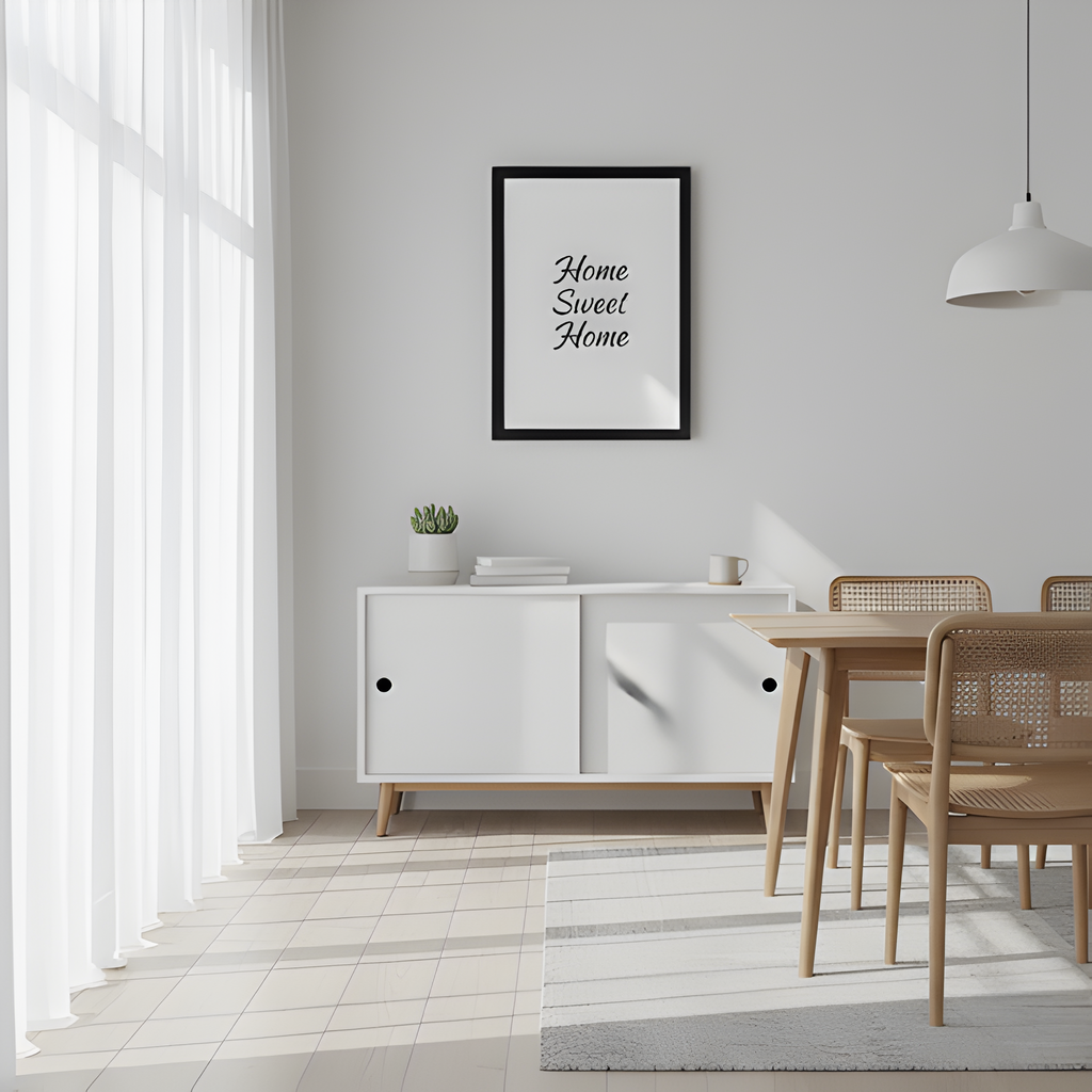 “Home Sweet Home” Quote Print | Black Frame