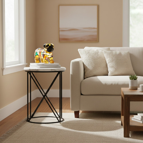 Mosaic Pug Light | Cozy Home Accent