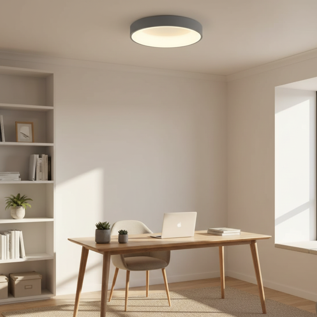 Dimmable Round LED Ceiling Light – Modern Scandinavian Design