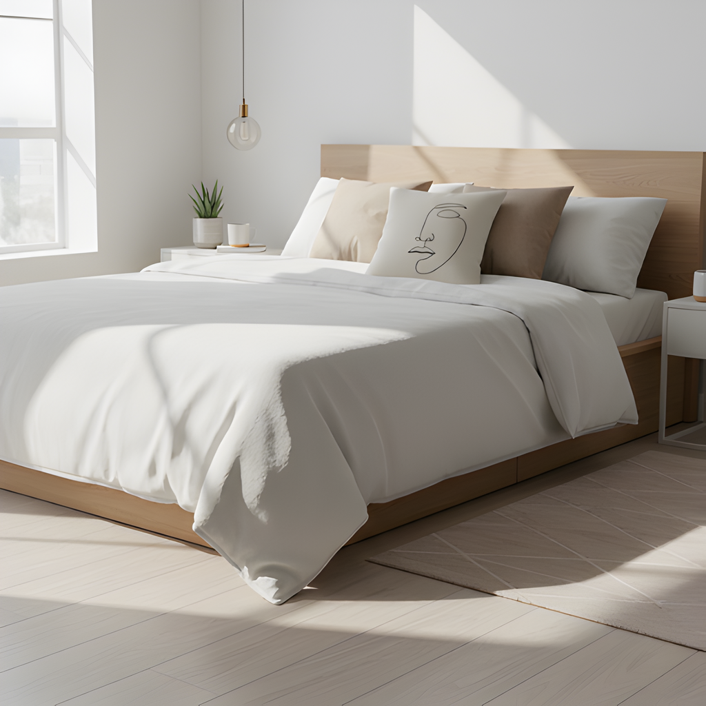 Minimalist Line Art Face Pillow Cover | Modern Décor