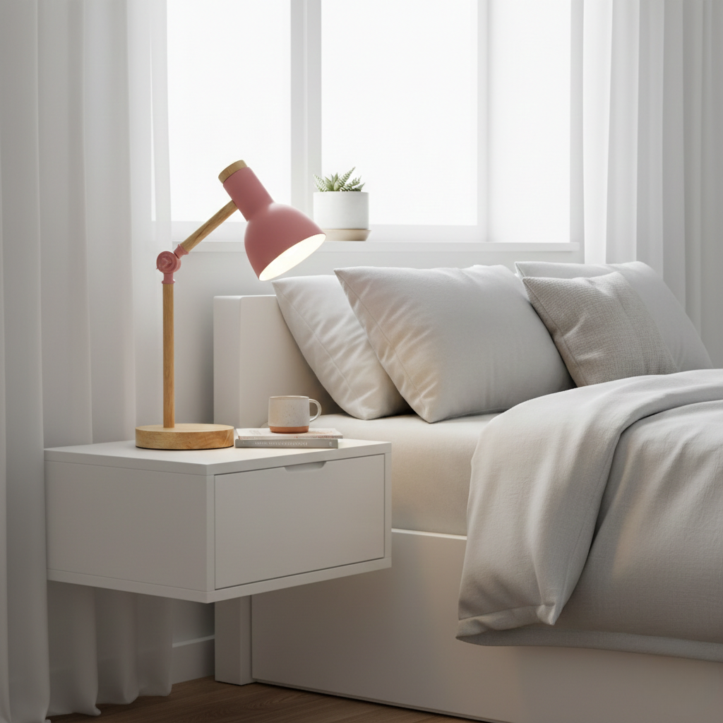 LED Desk Lamp – Nordic Wood Design for Work and Living Room