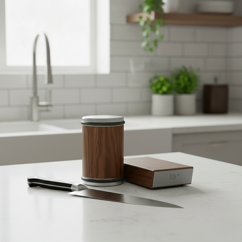 Sharp-edge Professional Knife Sharpener - Diamond-coated Grinding Roller for Kitchen