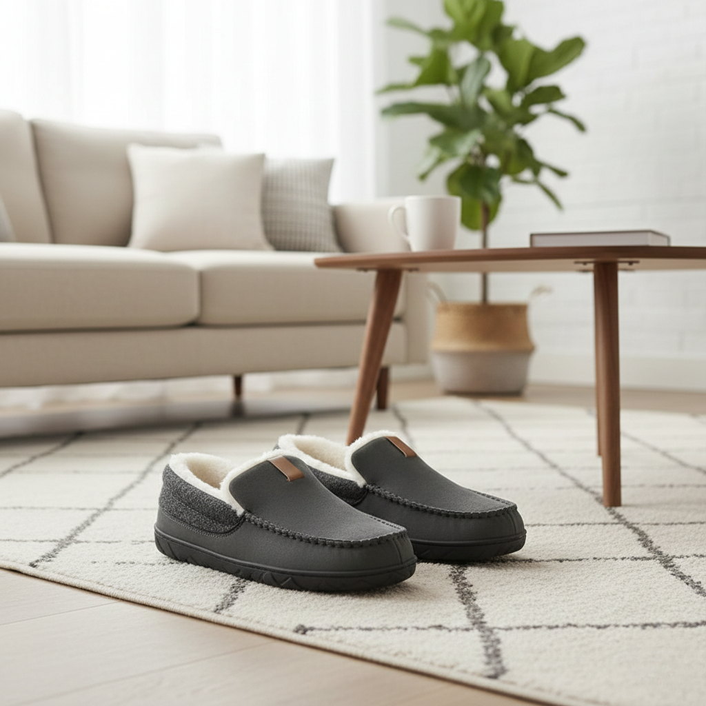 TerraWool Home Loafers – Cozy Natural Material Indoor Slippers