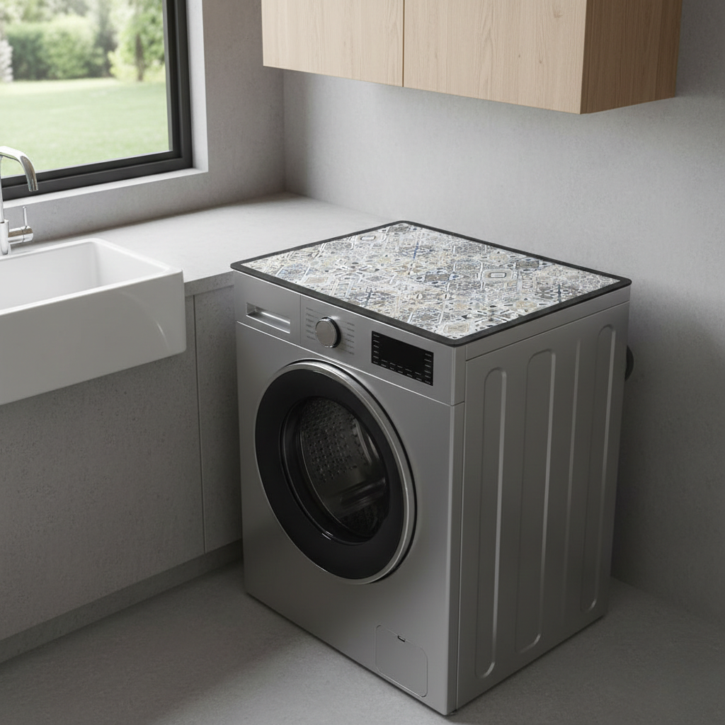 BohoShield Appliance Mat - High-Quality Microfibre for Laundry Machine (50x60)
