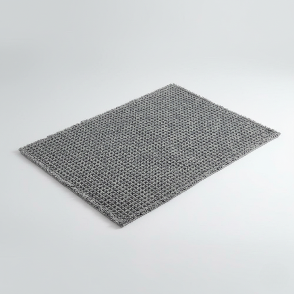 Waffle Knit Bath Mat – Textured Absorbent Bathroom Rug