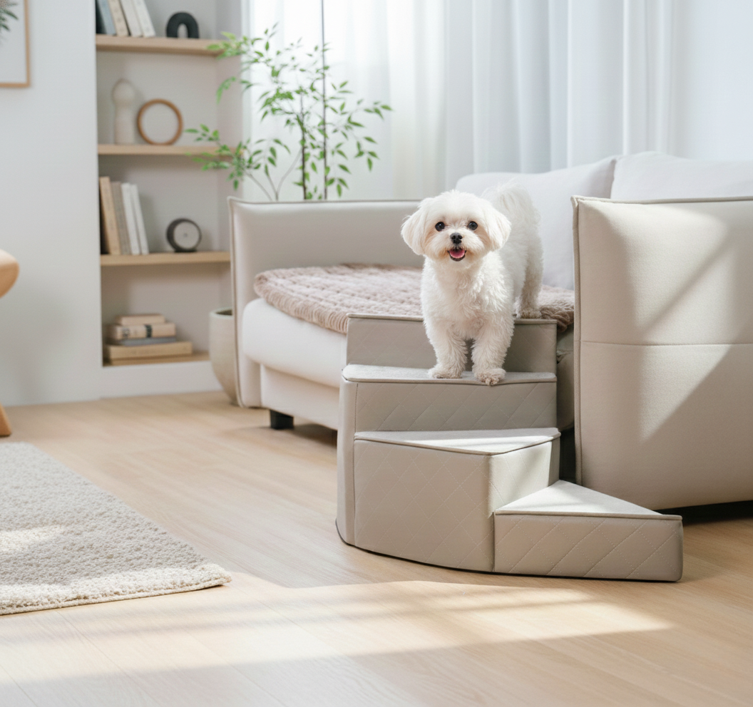 Modern Spiral Pet Stairs - Space-Saving Design