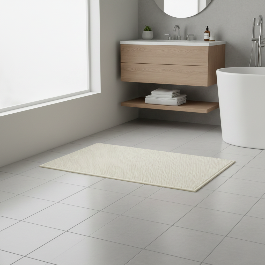 Braided Bath Mat – Soft Non-Slip Bathroom Floor Mat