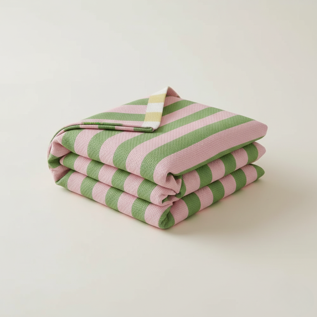 Atelier Pastel Striped Sofa Cover – Soft Microfibre Couch Cover