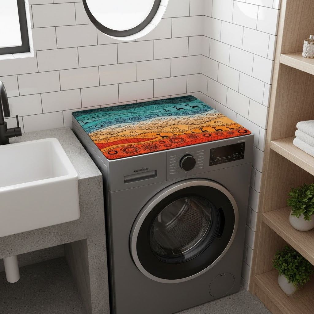 BohoShield Appliance Mat - High-Quality Microfibre for Laundry Machine (50x60)