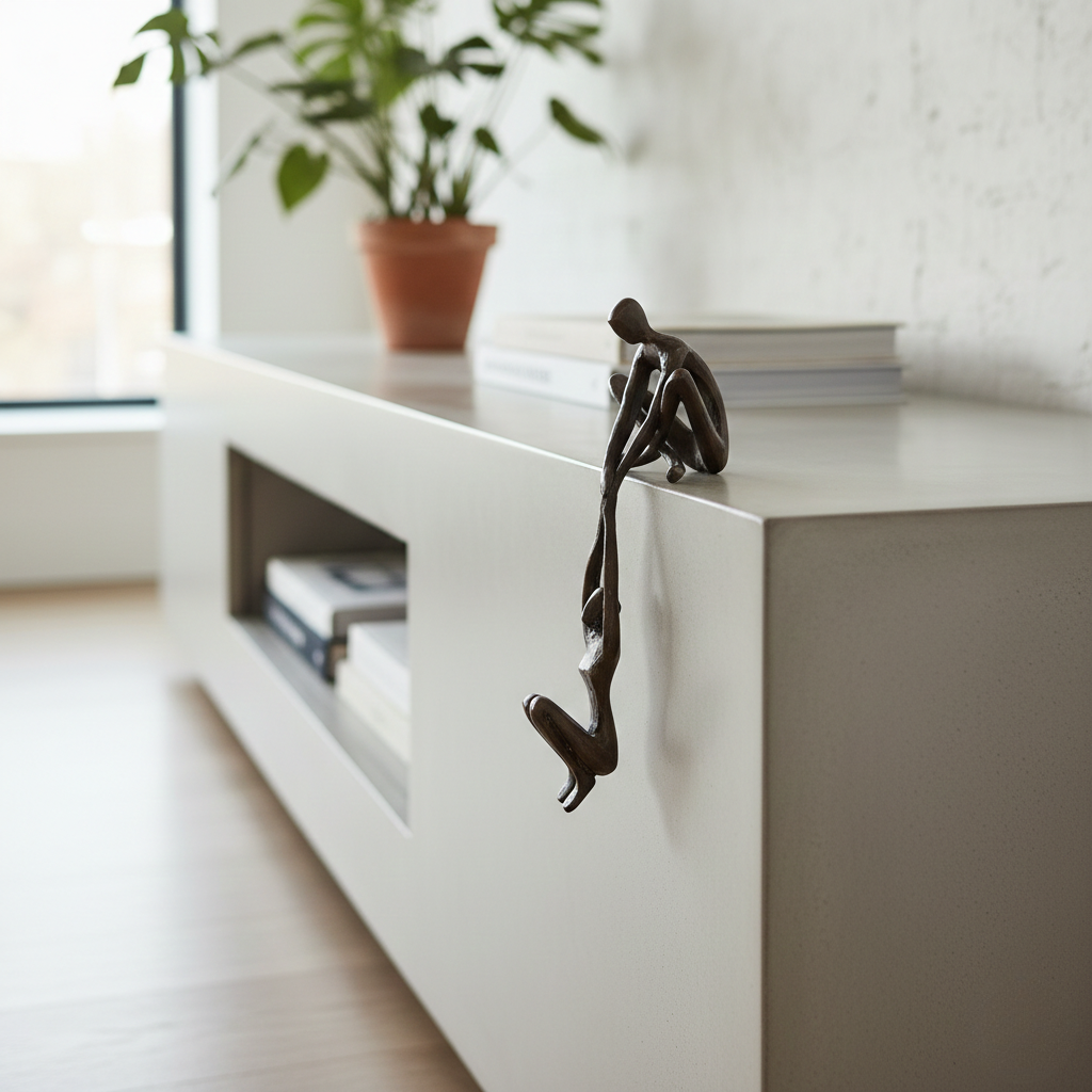 Dynamic Duo Figure Art Statue – Decorative Sculpture