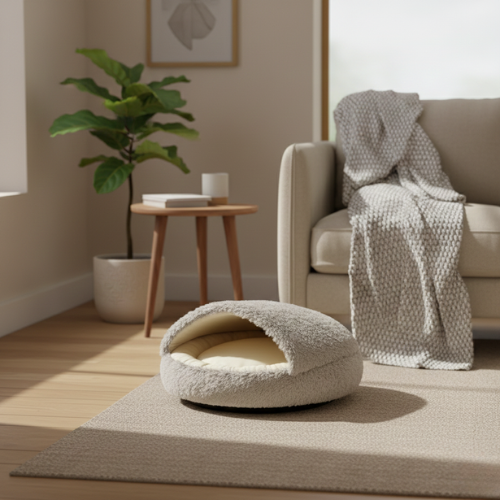 Semi-Enclosed Pet Bed - Cozy Space