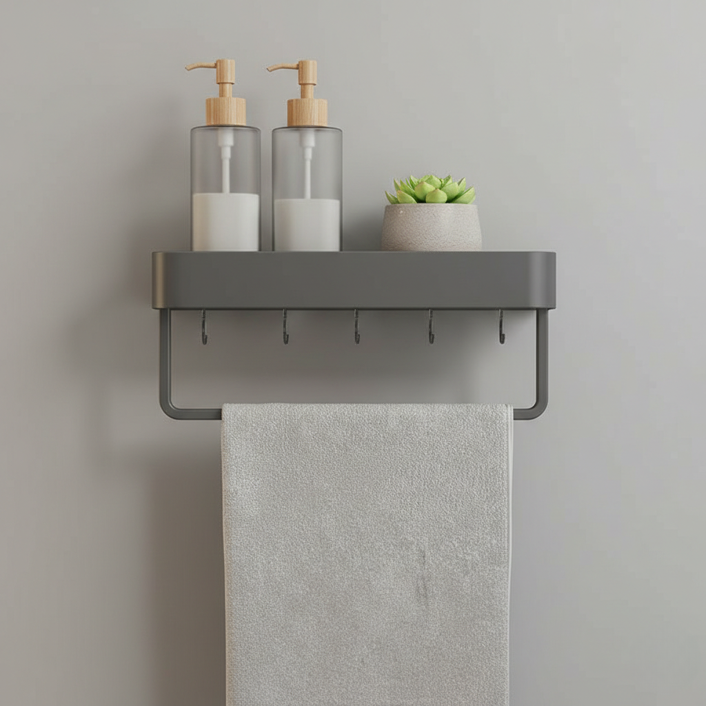 AquaShelf Elegant Wall Shelf - Durable for an Organized Bathroom Interior