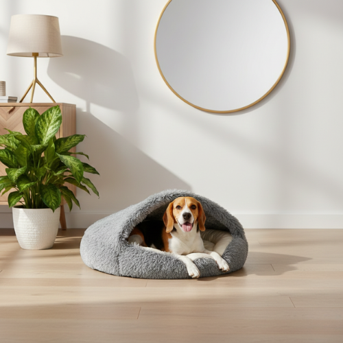 Semi-Enclosed Pet Bed - Cozy Space