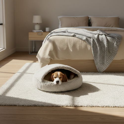 Semi-Enclosed Pet Bed - Cozy Space