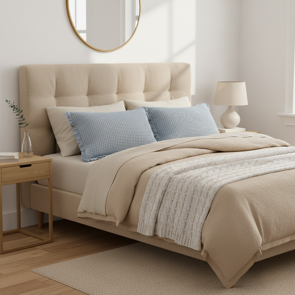 Pillowcases Set - Waffle Weave Cotton with Ruffle 2 Piece