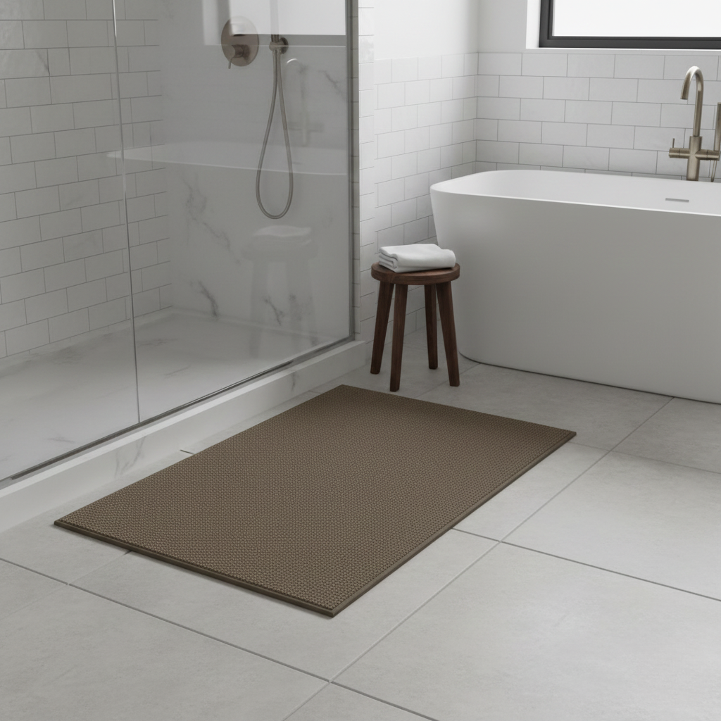 Braided Bath Mat – Soft Non-Slip Bathroom Floor Mat