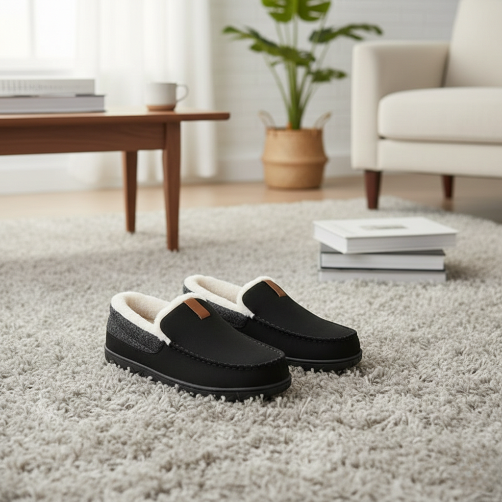 TerraWool Home Loafers – Cozy Natural Material Indoor Slippers