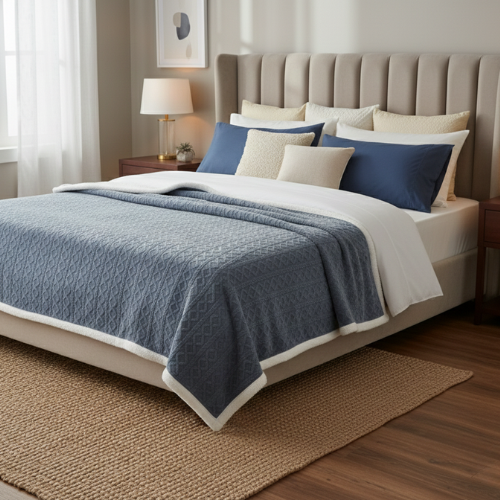 Double-Sided Fleece Blanket - Cozy Bed Companion