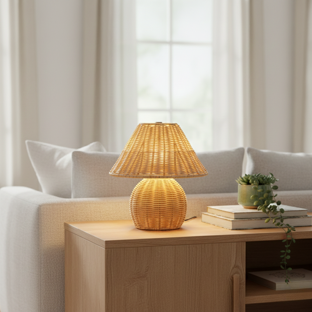 Table Lamp | USB Powered Noya Rattan