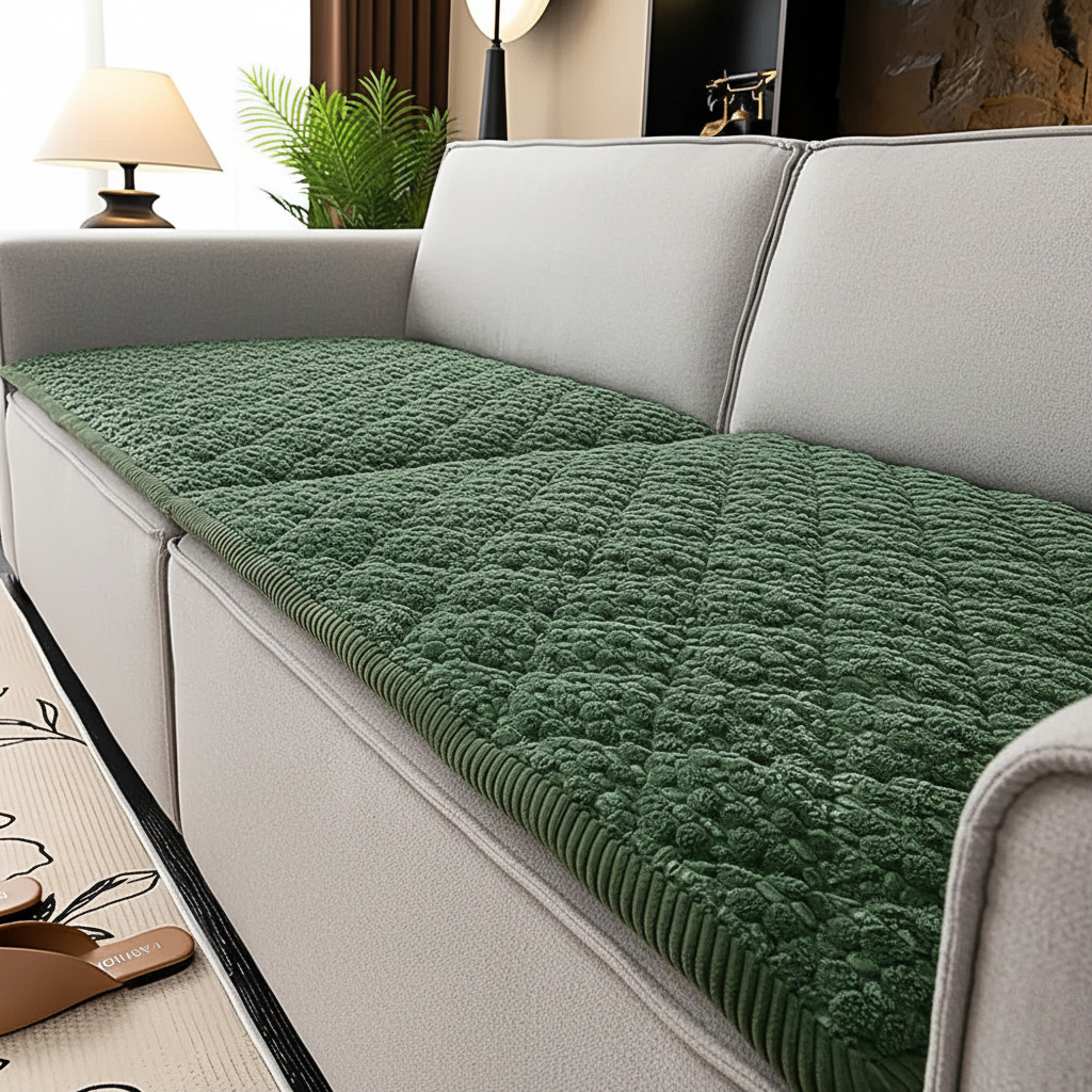 Quilted Couch Protector Slipcover – Pet-Proof Textured Sofa Cover