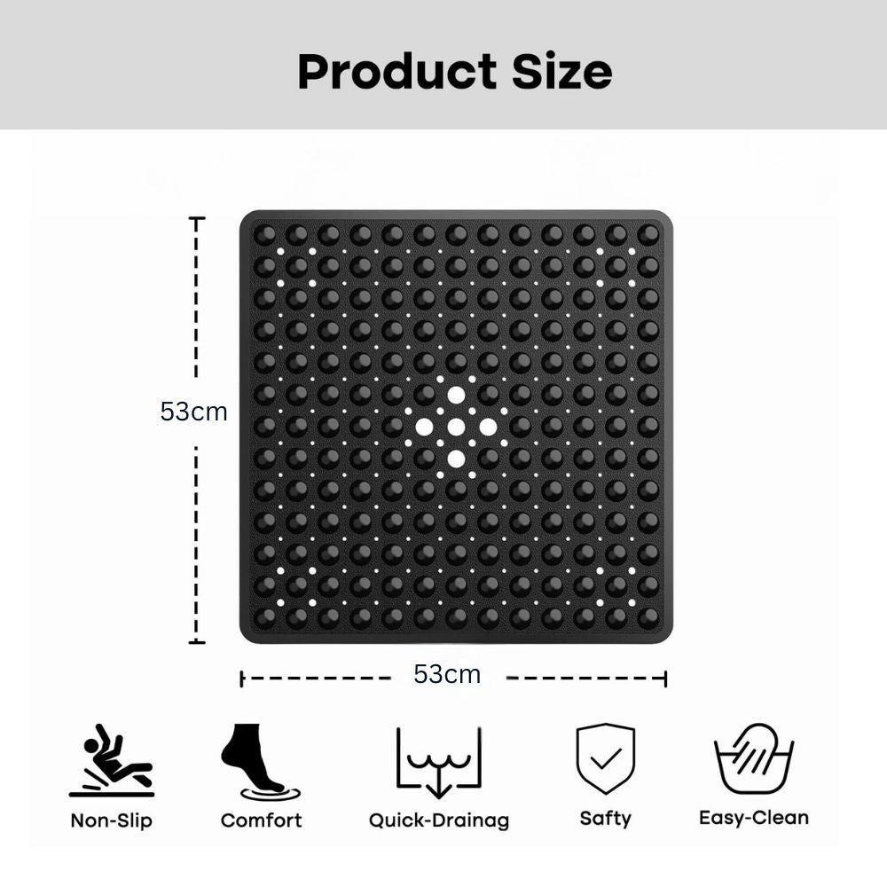 Bathroom Suction Mat - Non Slip Rubberized for Bathroom