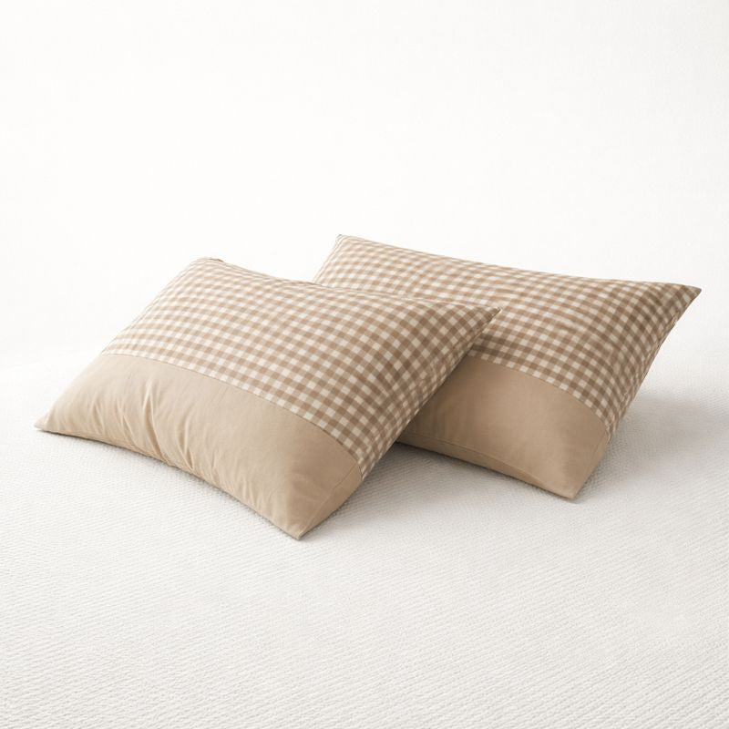 Classic Gingham Soft Pillow Case – Comfortable Bedding Accent