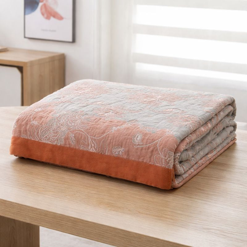 Soft Floral Throw Blanket – Cozy Comfort Blanket for Sofa & Bed