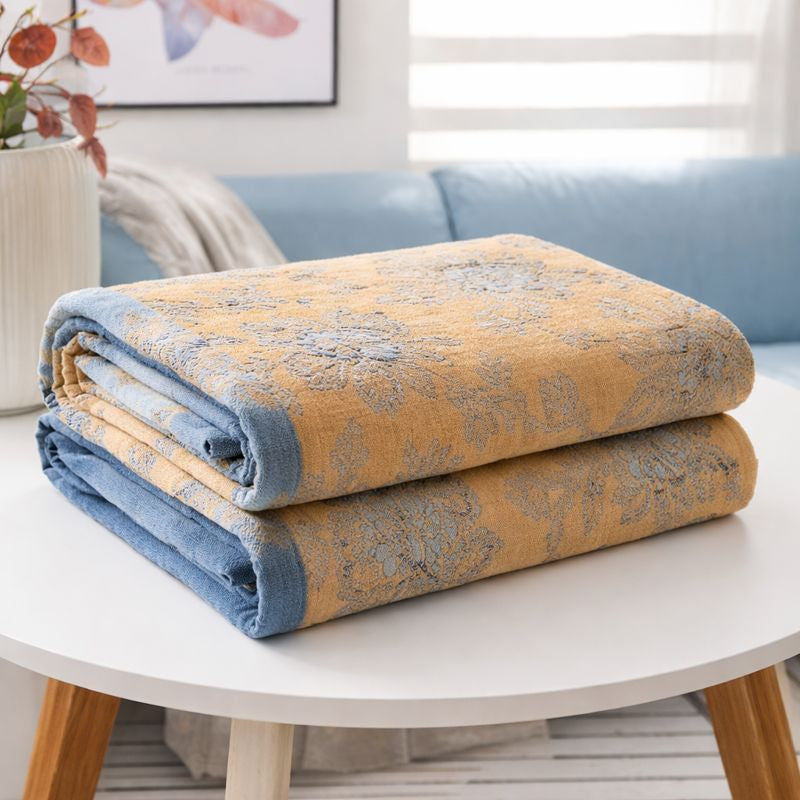 Soft Floral Throw Blanket – Cozy Comfort Blanket for Sofa & Bed