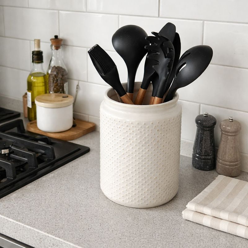 Non-Stick Silicone Cooking Utensils Set – Wooden Handles